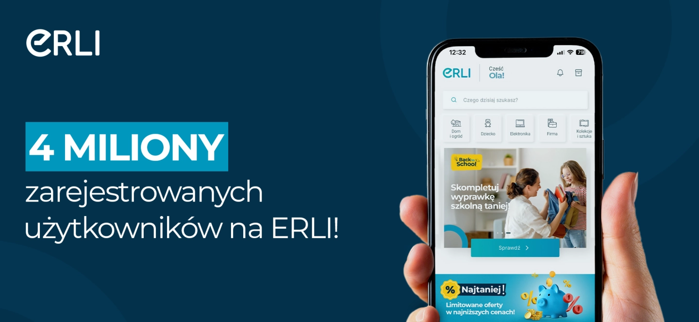 4 miliony zarejestrowanych użytkowników na ERLI – sukces polskiej platformy e-commerce